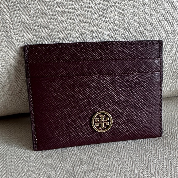 Tory Burch Other - Tory Burch Dark Burgundy Card Holder